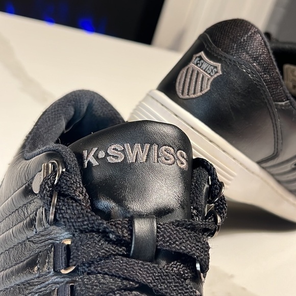 K-Swiss Black Leather sneakers.  ‎ Women's 6.5 - Picture 2 of 11